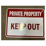 Private Property Keep Out Sign.