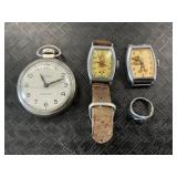 Sterling Silver Cub Scout Ring, Pocket Watch.