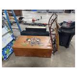 Hand Painted FolkArt Chest, Vtg Runner Sled.