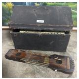 Vtg Accordion & Ukelin.