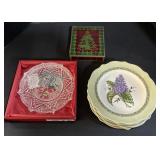 Waterford Crystal Plate, Floral Plates, Christmas