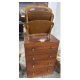 MCM Magazine Rack, Chest Of Drawers.