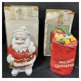 Pair Of Wdw-k Ceramic Christmas Still Banks.