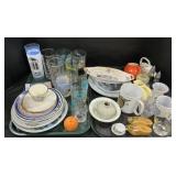 Souvenir Glasses & Porcelain Plates, Mugs.