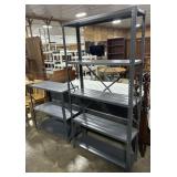 Pair Of Metal Utility Shelves.