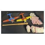 Hubley Die Cast Planes, Baby Booties, Doll Clothes