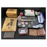 Leather Wallets, Myerstown Plaque & Mayor Sash.