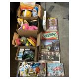 Board Games, Vintage Toys, Plush Animals.