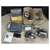 Circular Saw, Sander, HP Printer, Projector.