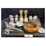 S&P Shakers, Ceramic Bowl, Religious Plate.