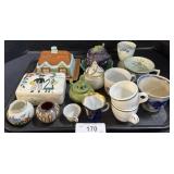 Teacups, Gingerbread House Butter Dish.