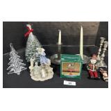 Candle Holders, Christmas Figurines & Decor.