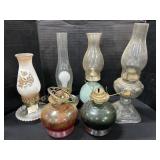 Lot Of Hurricane & Oil Lamps.
