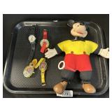 Vintage Pull String Mickey, Childrenï¿½s Watches.