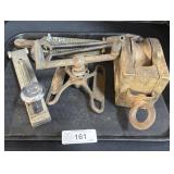 Vintage Stapler, Pulley Wheel, Sprinkler.