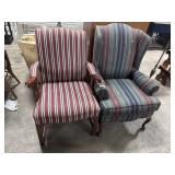 (2) Pin Stripped Side Chairs.