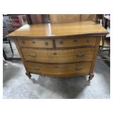 Ornate Oak Serpent Front Dresser.