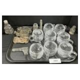 Nestle Globe Mugs, Glass Candy Containers.