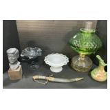 Fenton Glass, Roseville Pitcher, JFK Bust.