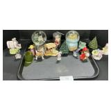 Lefton & Radnor Figurines, Christmas, Snow Globes.