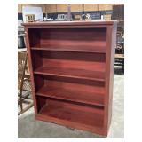 Red Painted Bookshelf.