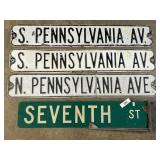 Pennsylvania Ave & Seventh Street Signs.
