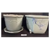 2 Large Ceramic Planters.