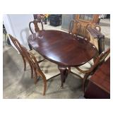 Dark Cherry Dining Table & Chairs.
