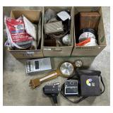 Barometer, Tape Recorder, Cameras, Speakers.