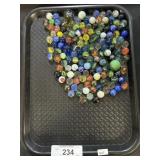 Lot Of Vintage Glass Marbles, Swirl, Ribbon Core.