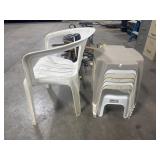 Patio Chair & (6) Side Tables.