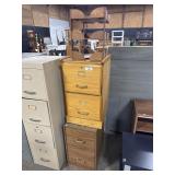 (2) Wooden Filing Cabinets, Wooden Paper