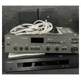 NAD Stereo Receiver, Oppo Blu Ray Player, Speakers