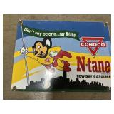Advertising Conoco N-tane Porcelain Sign.