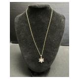 Sterling Silver Snowflake Necklace.