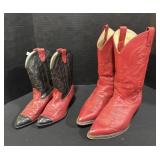 2 Pair Of Justin & Laredo Cowboy Boots.