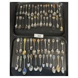 Lot Of Various Souvenir Spoons, Silver Plated