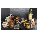 Mugs, Shot Glasses, Bar Decor.
