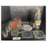 Shot Glasses, Beer Mugs, Ashtray, Mixing Jar.