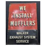 Large We Install Mufflers Sign.