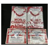 Phillies Baseball Shirts, Budweiser Beer Adv.