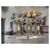 Hand Made Clay Flutes, Bird Whistles, Etched Gords