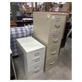 Pair Of Metal Filing Cabinets.