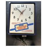 Walker Advantage Muffler Lighted Adv. Clock