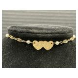 14K Gold & Pearl Bracelet.
