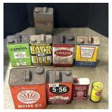 Motor Oil Adv Cans (Amalie, Eastern States).
