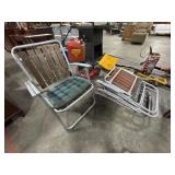 (4) Vtg Slat Folding Lawn Chairs.