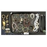 Lot Of Costume Jewelry, Bracelets, Brooches.
