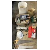 Saws, Loppers, Hard Hat, Power Strip.