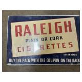 Advertising Raleigh Cigarettes Poster.